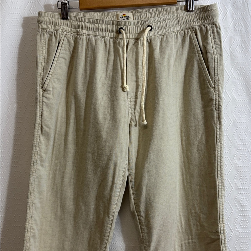 Marine Layer Beige Drawstring Pants - image 4